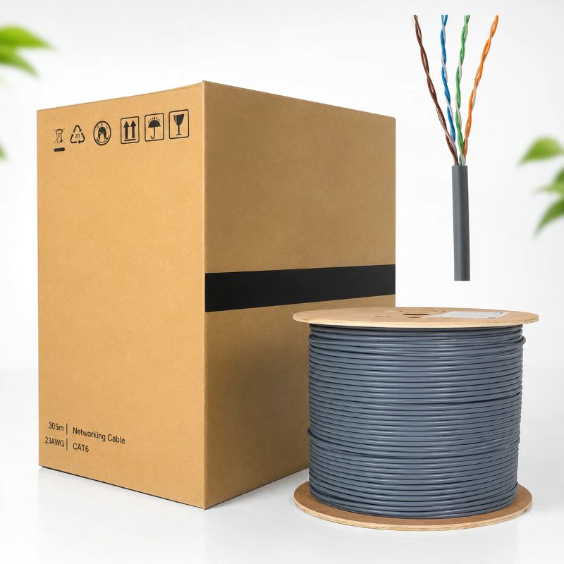 Cat 6 networking cable box and 305 m spool supplied by Aureval, Nehru Place Delhi