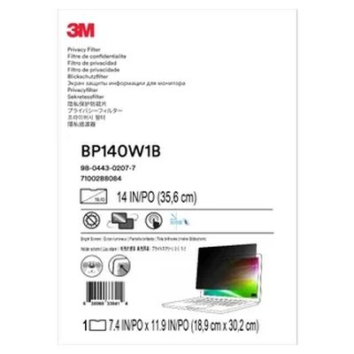 A 3M Bright Screen Privacy Filter retail pack for 14-inch 16:10 laptops